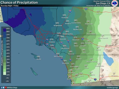 Cooler temperatures, chance of rain heading to San Diego